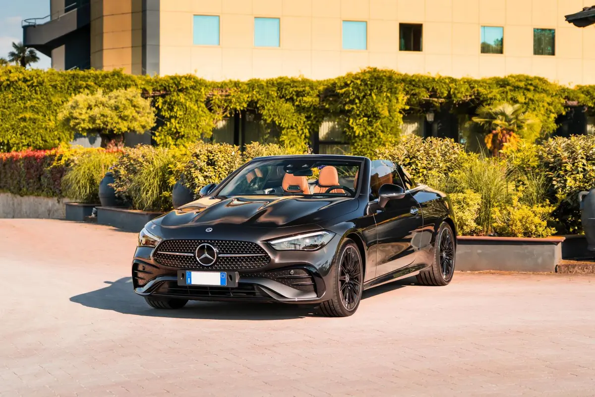 Mercedes Benz CLE 300 Cabriolet AMG Premium 2025, dashboard — Lisbon Luxury Car Rental, Lisbon. Top down for the Cascais coastal run
